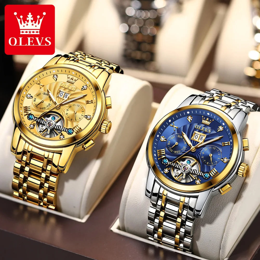 Automatisch multifunctioneel mechanisch waterdicht herenhorloge