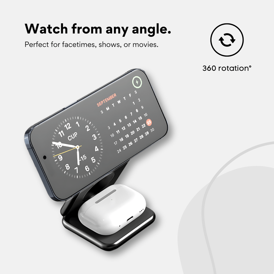 MagCharge™ – 3 - in - 1 Draadloos Oplaadstation voor Apple - Belloro Care