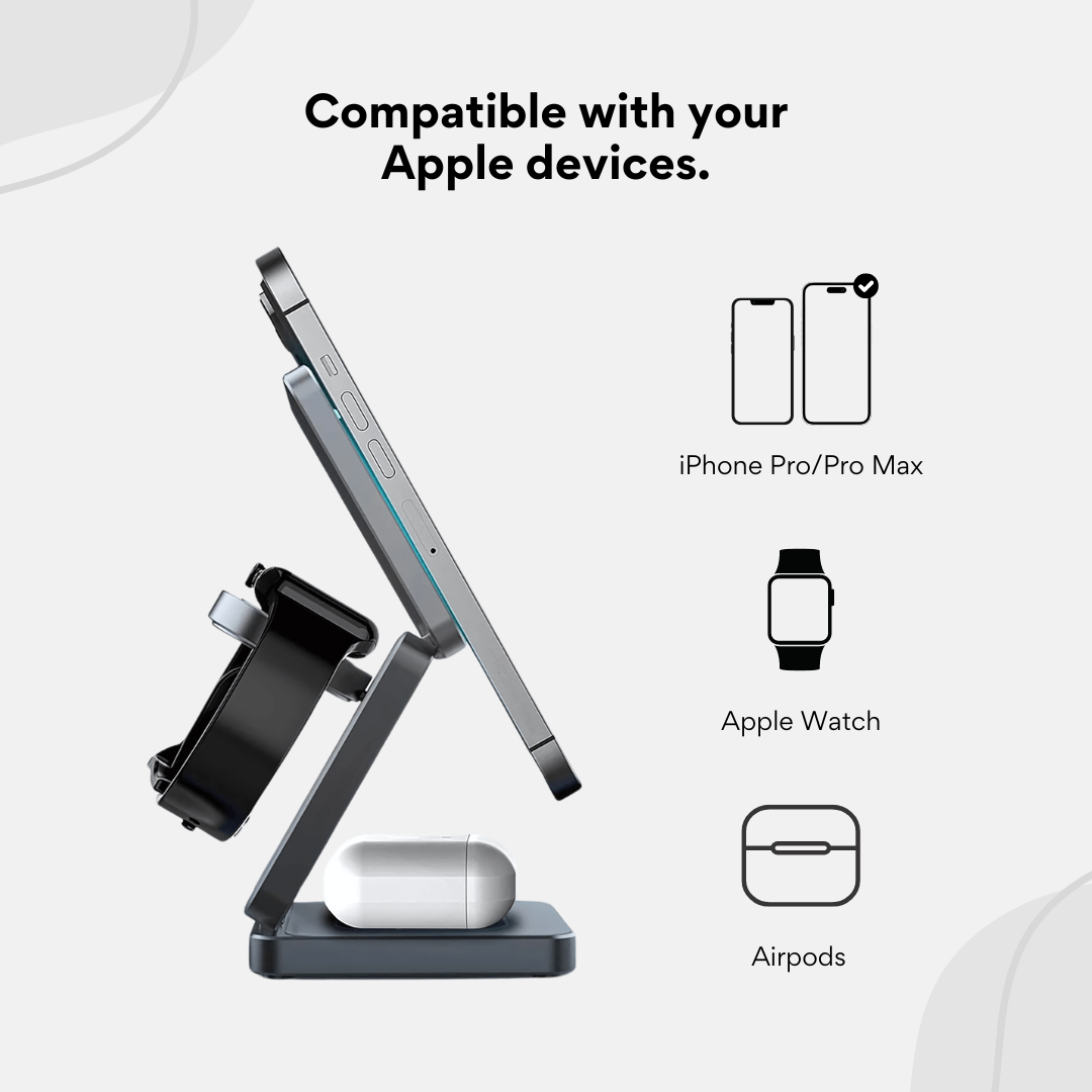 MagCharge™ – 3 - in - 1 Draadloos Oplaadstation voor Apple - Belloro Care