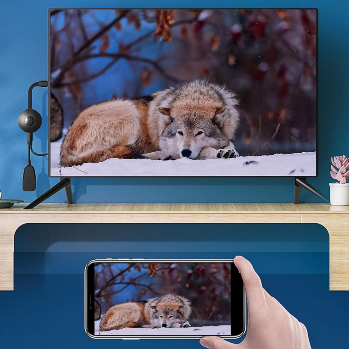 StreamCast™ - Draadloze TV - streamer zonder WiFi - Belloro Care